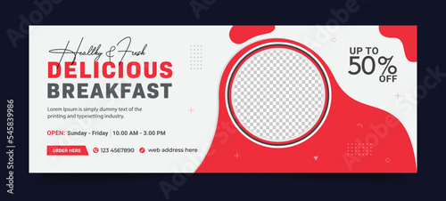 Fast Food culinary ads banner template food restaurant banner ad post. Web Banner social media post cover template