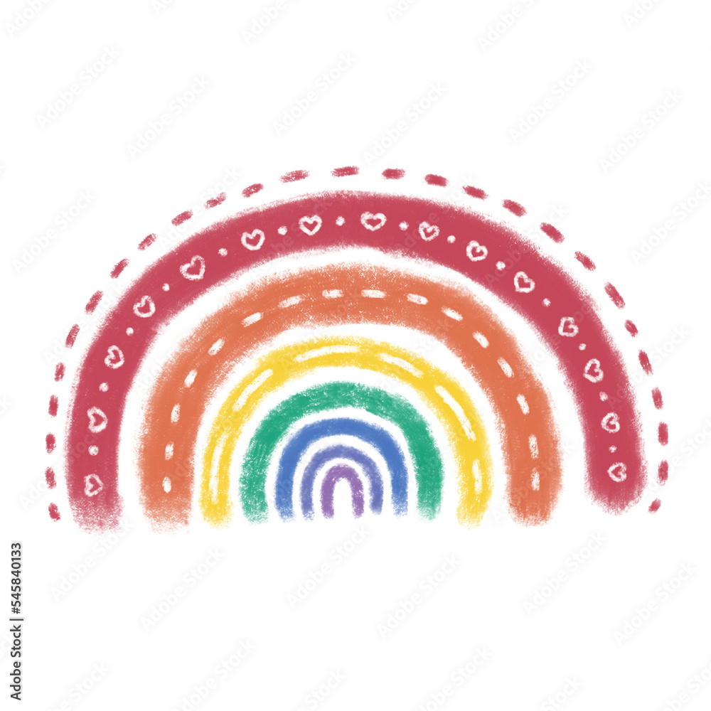 Hand draw colorful crayon rainbow. Hand draw colorful crayon rainbow.