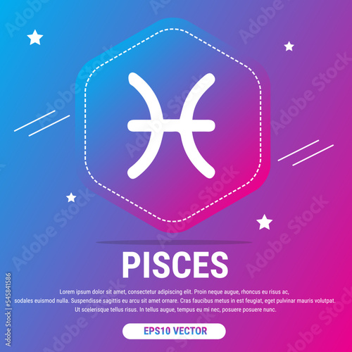 Horoscope constellations with zodiac sign symbols on gradient light blue and pink background. Planets, stars and constellations in outer space. Telescope to study the stars. Eps10 Vector illustration