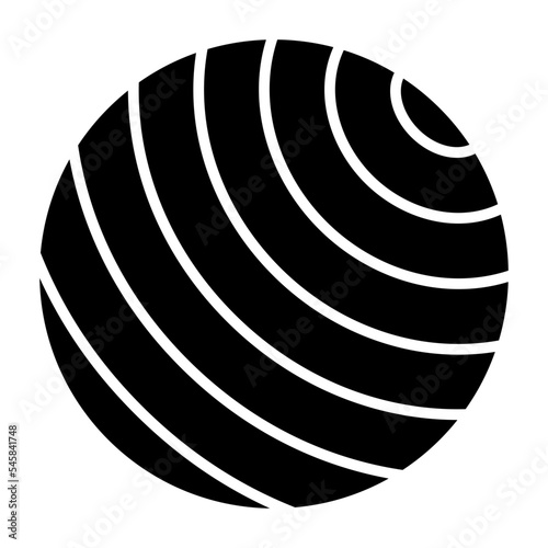 Gym Ball Glyph Icon