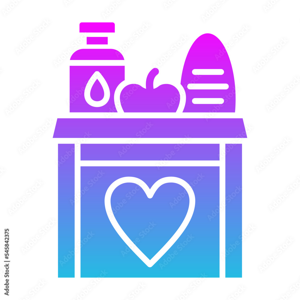 Food Donation Glyph Gradient Icon