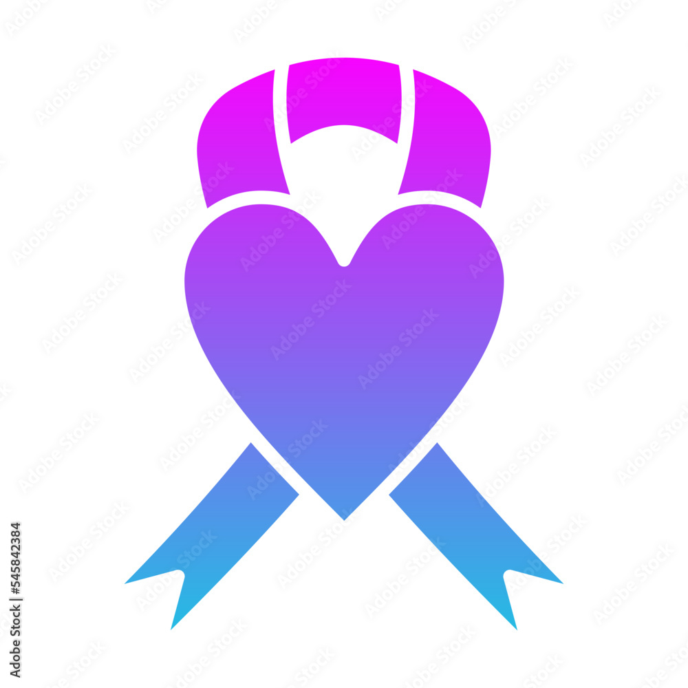 Ribbon Glyph Gradient Icon Ribbon Glyph Gradient Icon