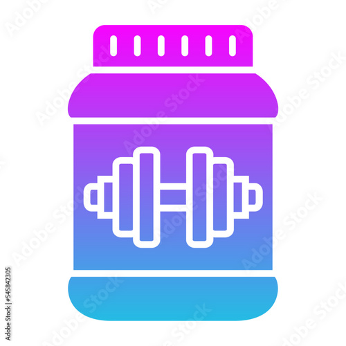 Protein Supplement Glyph Gradient Icon