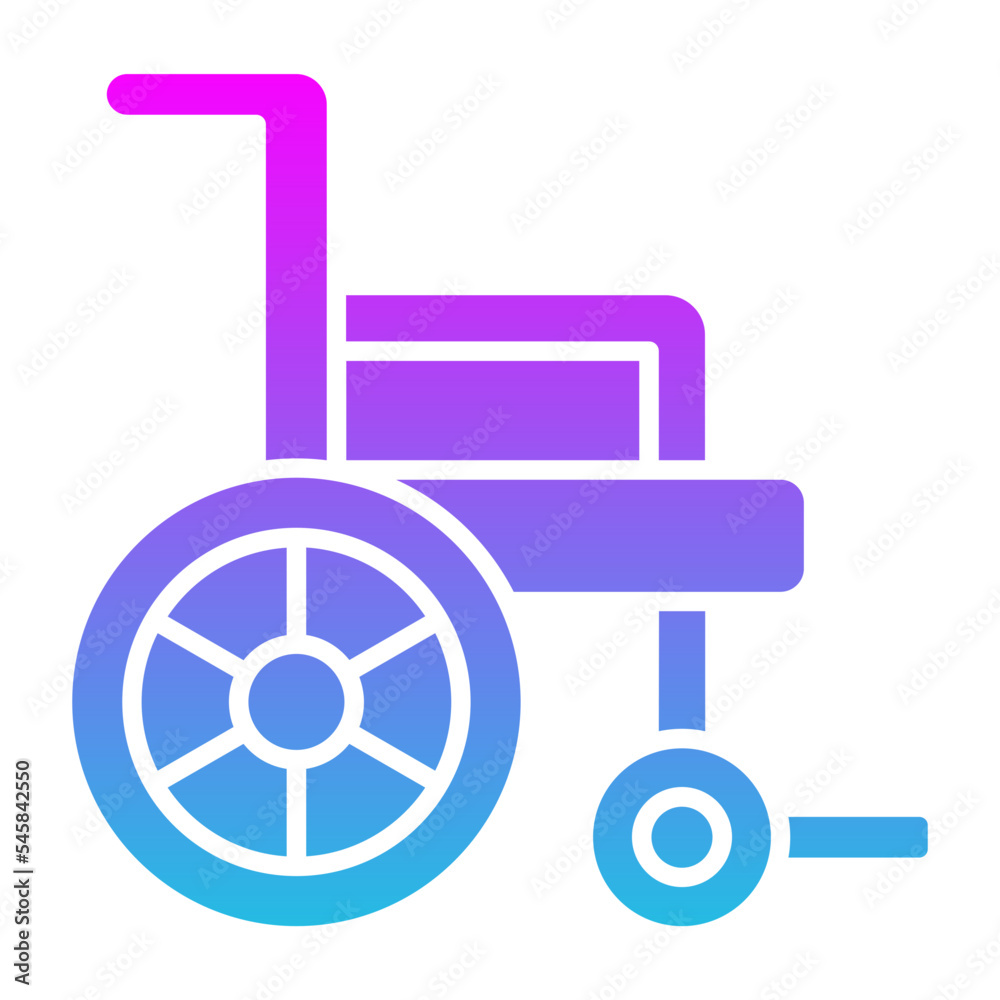 Wheelchair Glyph Gradient Icon Wheelchair Glyph Gradient Icon