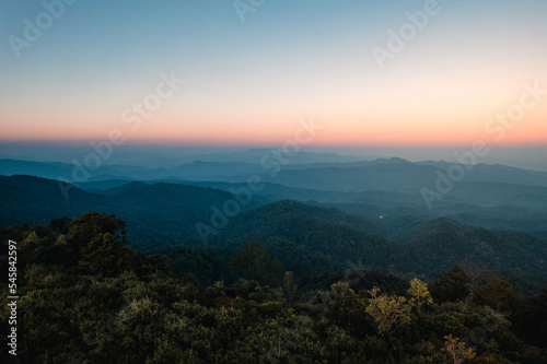 Scenic View Of Mountains During Sunset