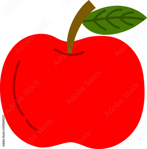 Hand drawn style fruit apple