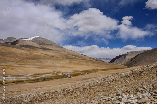 The high barren plateau and passes of the Changthang enroute to Tso Moriri, Ladakh, India