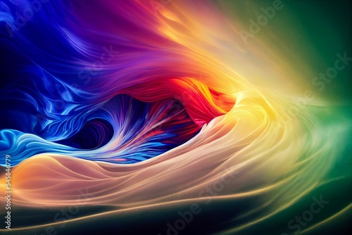 イラスト カラフル アート 流体 気体 流れ 抽象 曲線