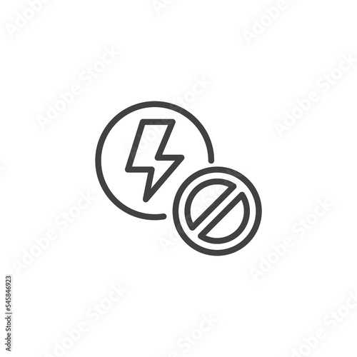Energy crisis line icon