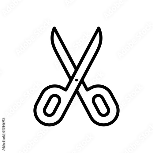 scissor icon vector design template in white background
