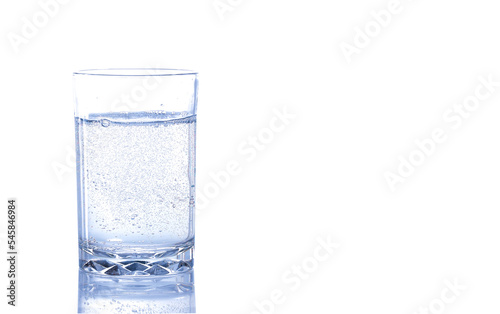 A glass of clean water isolated on white background. 