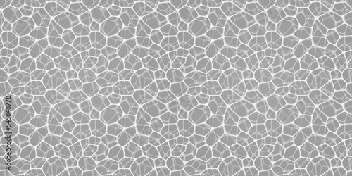 transparent water surface vector seamless pattern. Closeup watery template wallpeper with ripples, waves and shadows. Aquatic repeated texture in a trendy style for travel background, interior designs