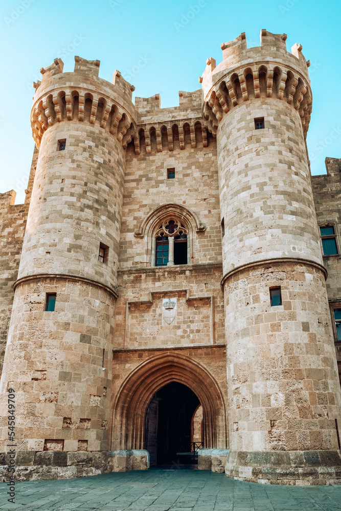 Palace of the Grand Master of the Knights of Rhodes in Old town of Rhodes city, Greece