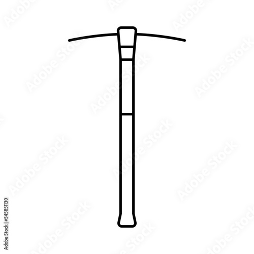 pick axe weapon line icon vector illustration