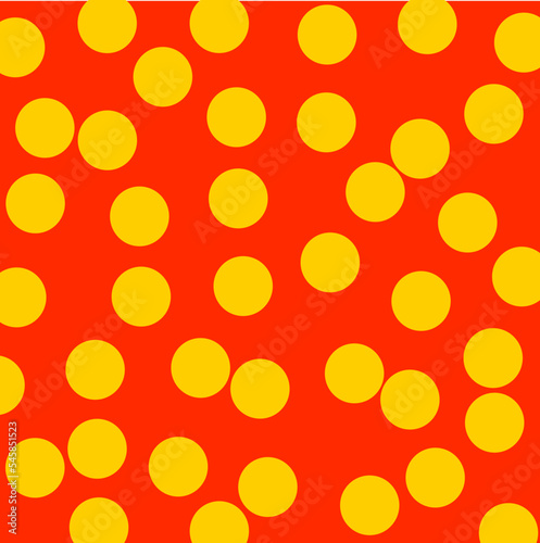 pattern with circles yellow circl, red