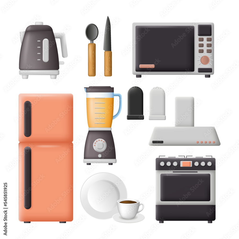 Electric appliances in online kitchen
