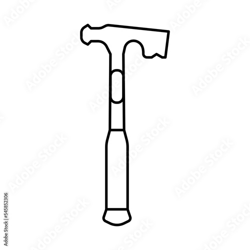 drywall hammer tool line icon vector illustration