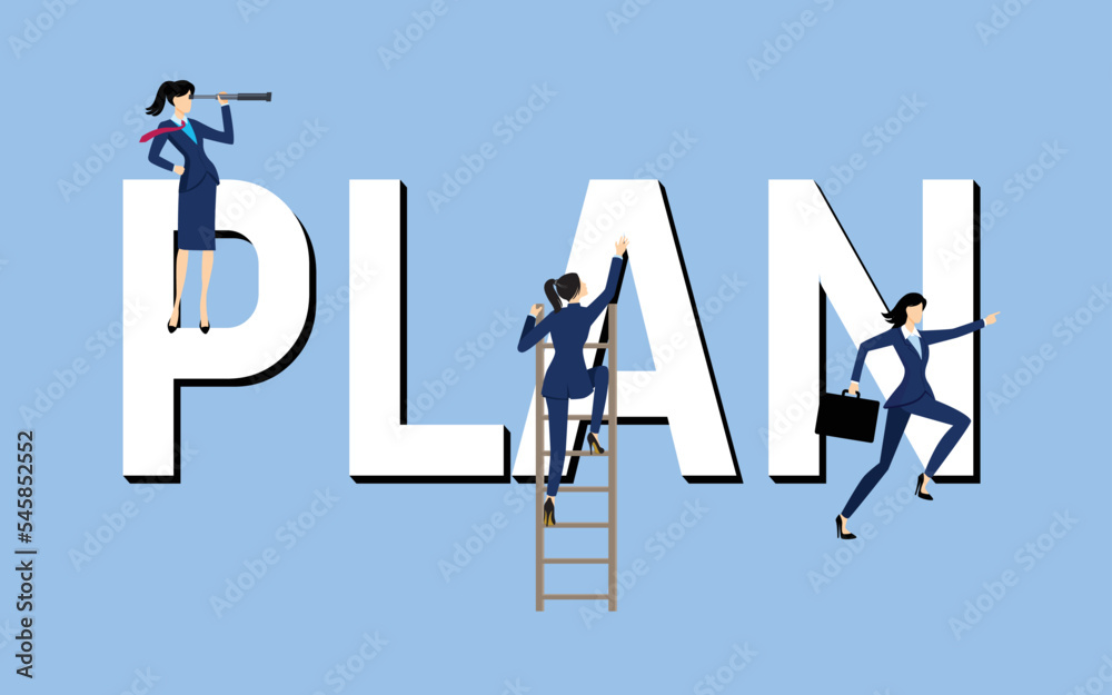 Businesswomen working hard make a plan fot better future Businesswomen working hard make a plan fot better future