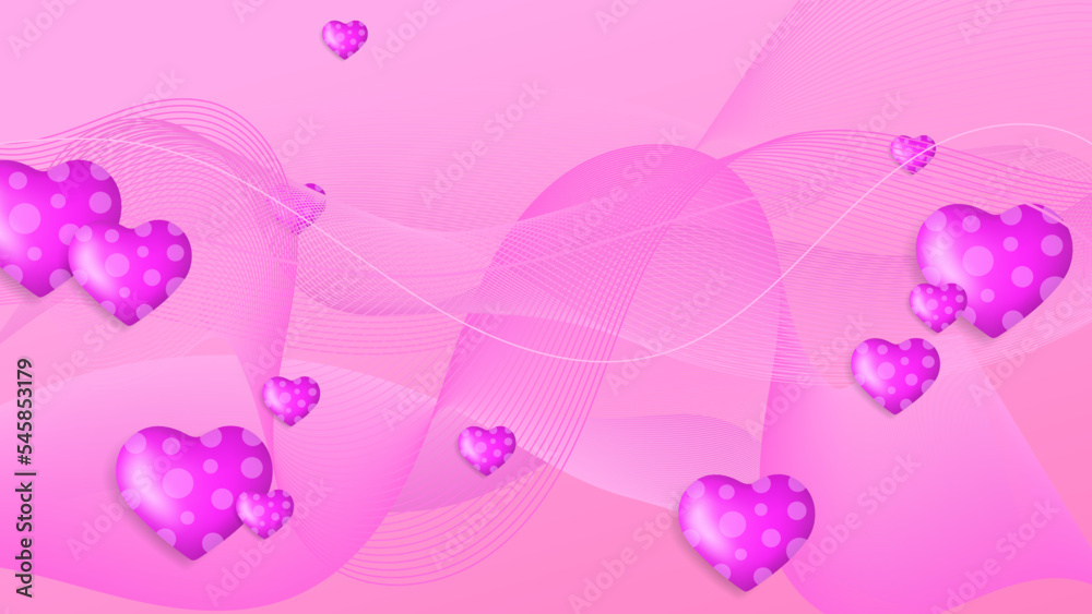 Red, pink and white Valentine christmas new year 3d design background with love heart shaped balloon. Vector illustration, greeting banner, card, wallpaper, flyer, poster, brochure, wedding invitation Red, pink and white Valentine christmas new year 3d design background with love heart shaped balloon. Vector illustration, greeting banner, card, wallpaper, flyer, poster, brochure, wedding invitation