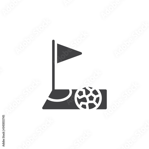 Football corner kick vector icon