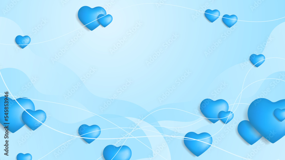 Blue purple Valentine christmas new year 3d design background with love heart shaped balloon. Vector illustration, greeting banner, card, wallpaper, flyer, poster, brochure, wedding invitation Blue purple Valentine christmas new year 3d design background with love heart shaped balloon. Vector illustration, greeting banner, card, wallpaper, flyer, poster, brochure, wedding invitation