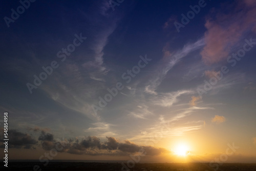 Photographic documentation of the setting of the sun