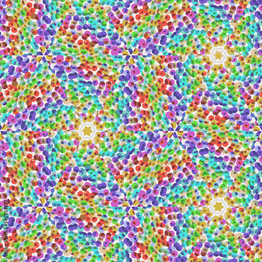 Colorful and bright spots pattern. Seamless rainbow dots bsckground.