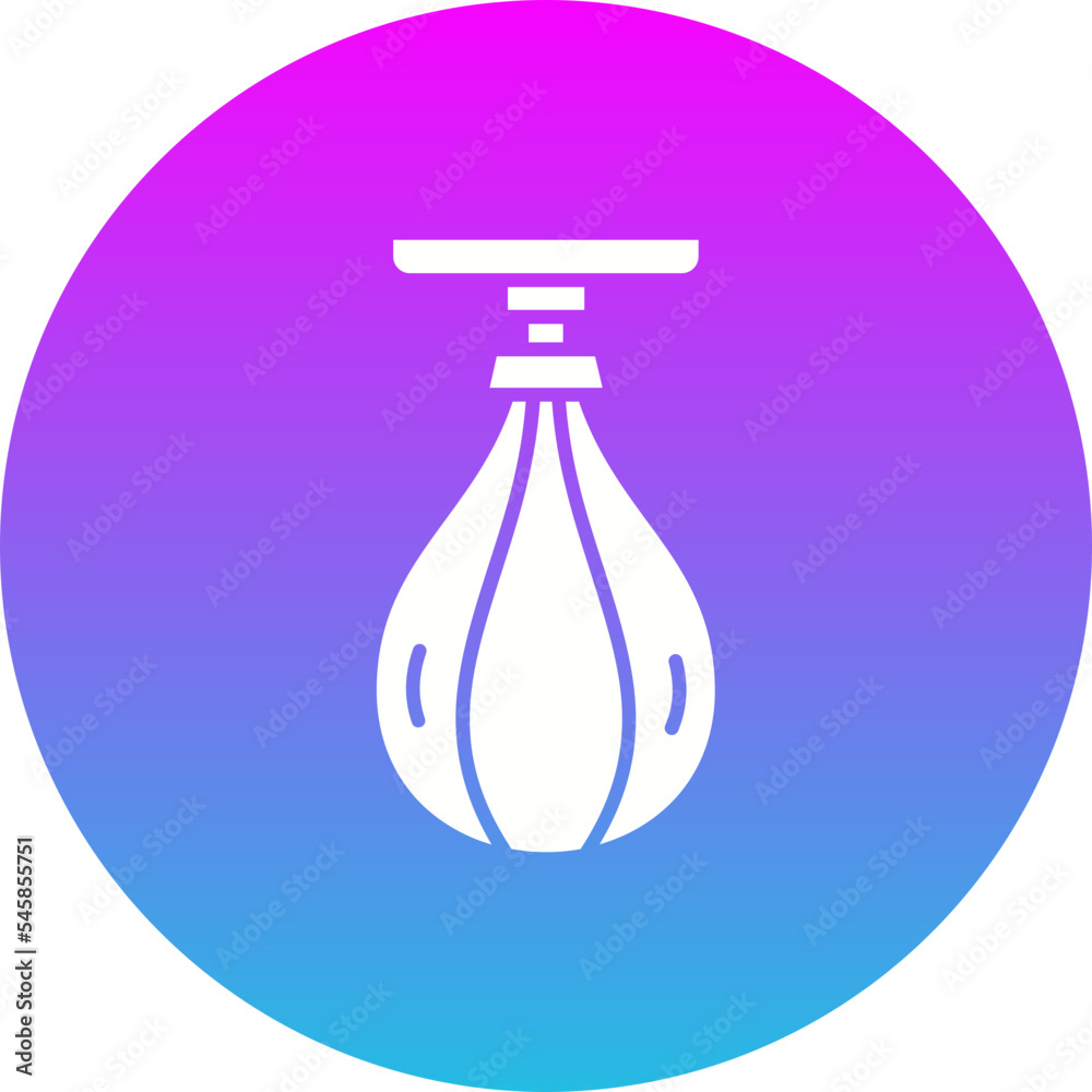 Boxing Bag Gradient Circle Glyph Inverted Icon Boxing Bag Gradient Circle Glyph Inverted Icon