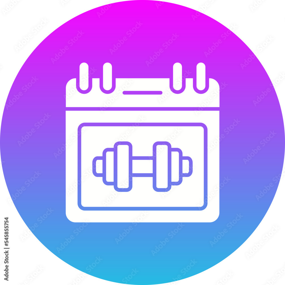 Calendar Gradient Circle Glyph Inverted Icon Calendar Gradient Circle Glyph Inverted Icon