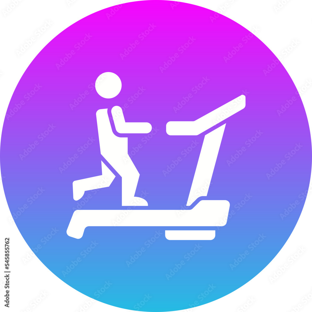 Treadmill Gradient Circle Glyph Inverted Icon Treadmill Gradient Circle Glyph Inverted Icon
