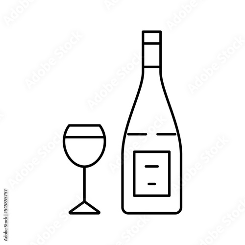 pinot noir red wine line icon vector illustration