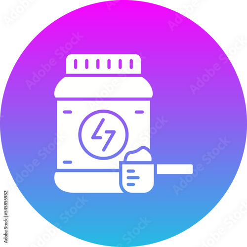 Supplement Gradient Circle Glyph Inverted Icon