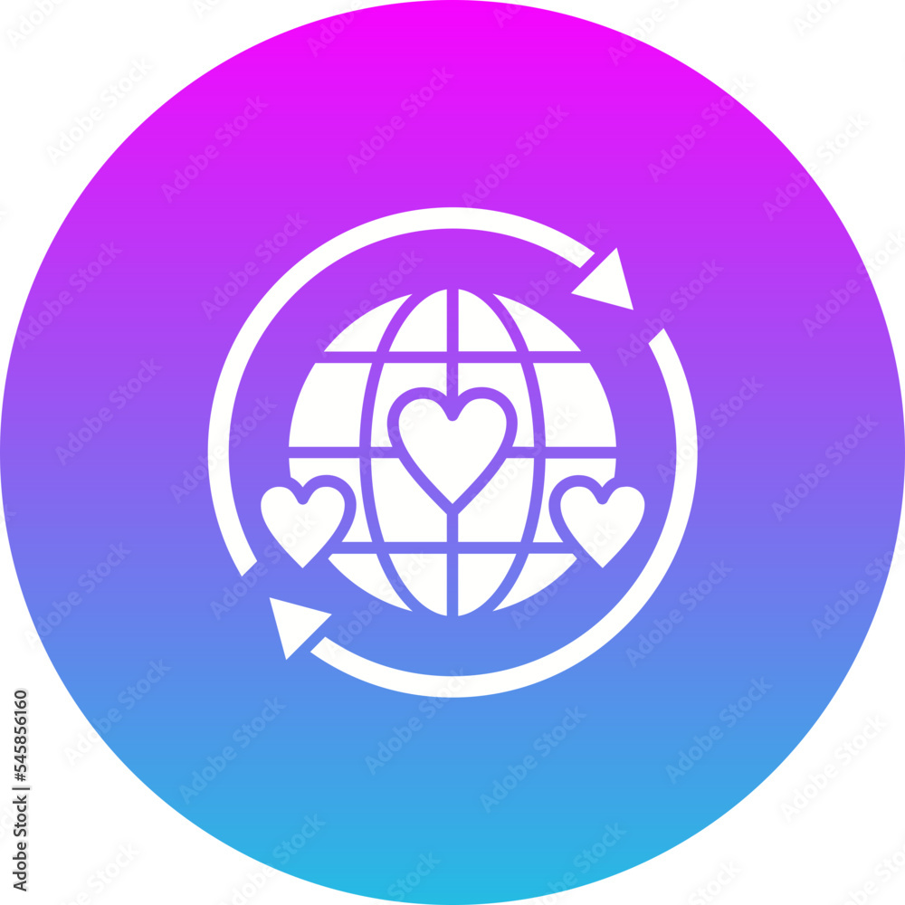 Worldwide Gradient Circle Glyph Inverted Icon Worldwide Gradient Circle Glyph Inverted Icon