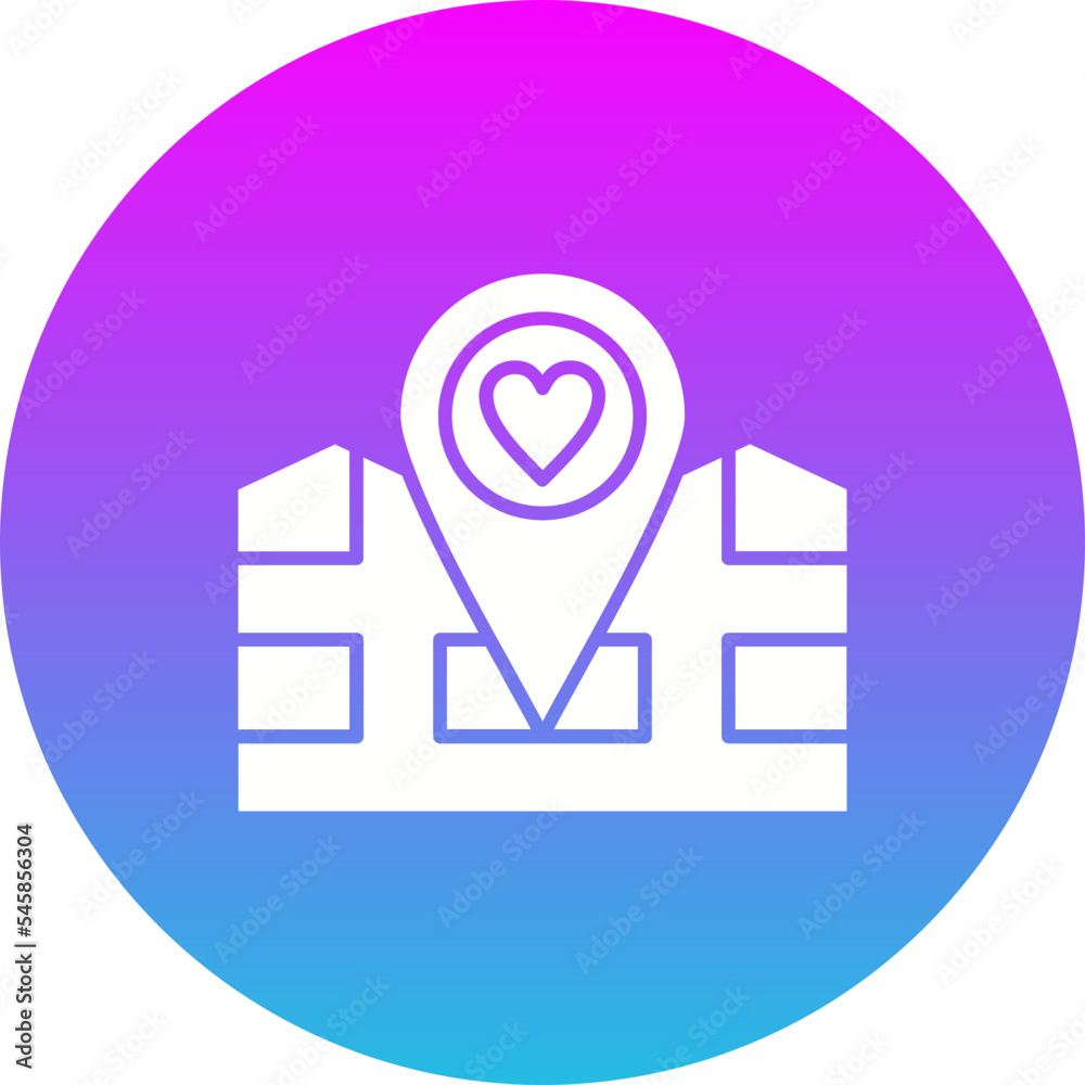 Location Gradient Circle Glyph Inverted Icon Location Gradient Circle Glyph Inverted Icon