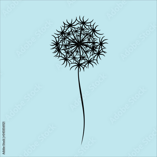 dandelion vector design illustration line art