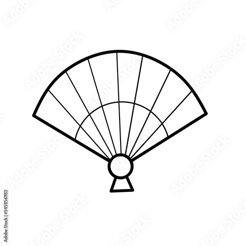 hand-held fan vector simple design