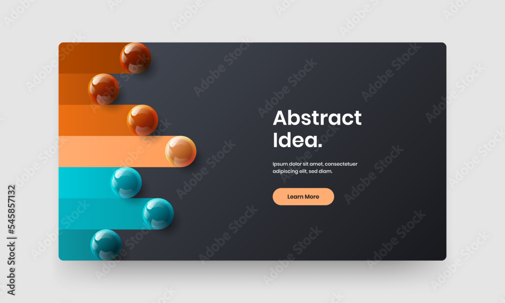 Modern 3D balls flyer concept. Isolated handbill design vector illustration. Modern 3D balls flyer concept. Isolated handbill design vector illustration.