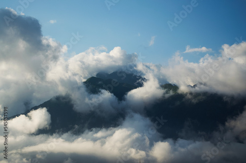 Fototapeta Naklejka Na Ścianę i Meble -  clouds in the mountains