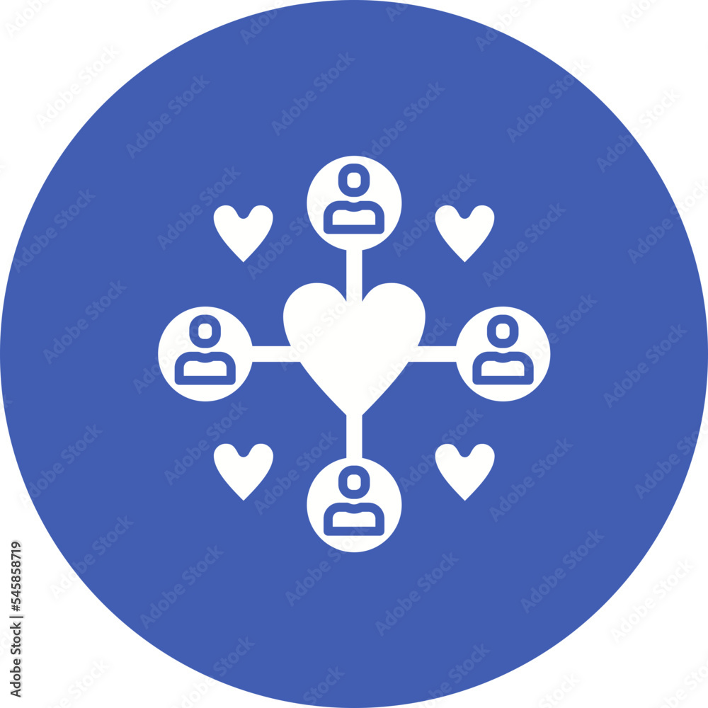 Community Multicolor Circle Glyph Inverted Icon Community Multicolor Circle Glyph Inverted Icon