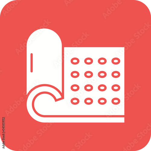 Yoga Mat Multicolor Round Corner Glyph Inverted Icon