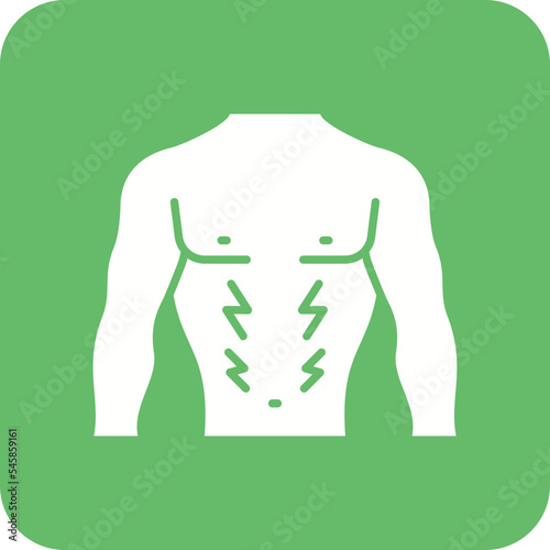 Body Pain Multicolor Round Corner Glyph Inverted Icon