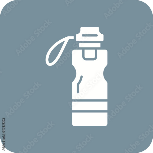 Bottle Multicolor Round Corner Glyph Inverted Icon