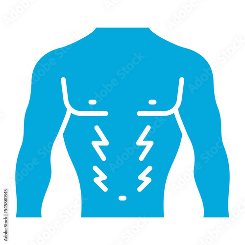 Body Pain Glyph Two Color Icon