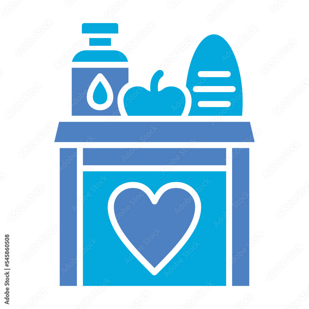 Food Donation Glyph Two Color Icon