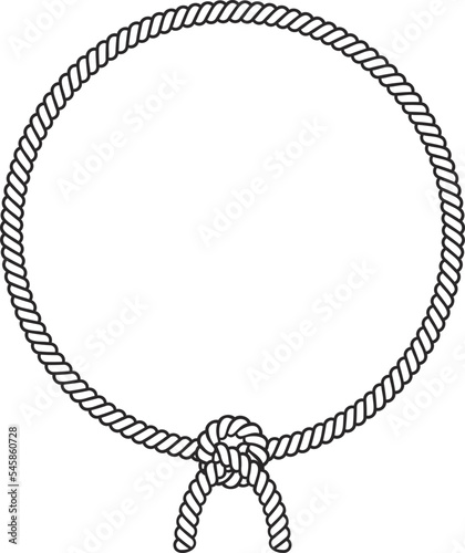 rope border circle pattern frame vector illustration.