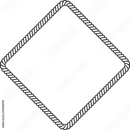 rope border circle pattern frame vector illustration.