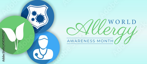 World Allergy Awareness Month Illustration Background Design