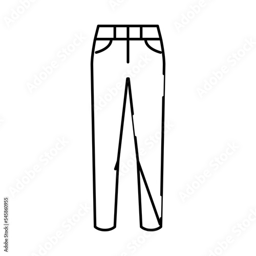 high waist pants clothes line icon vector illustration