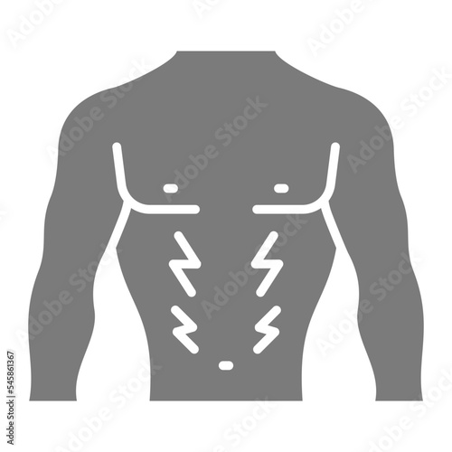 Body Pain Greyscale Glyph Icon