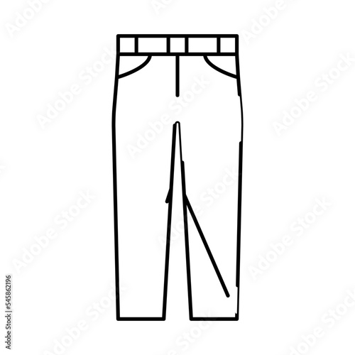 chino pants clothes line icon vector illustration